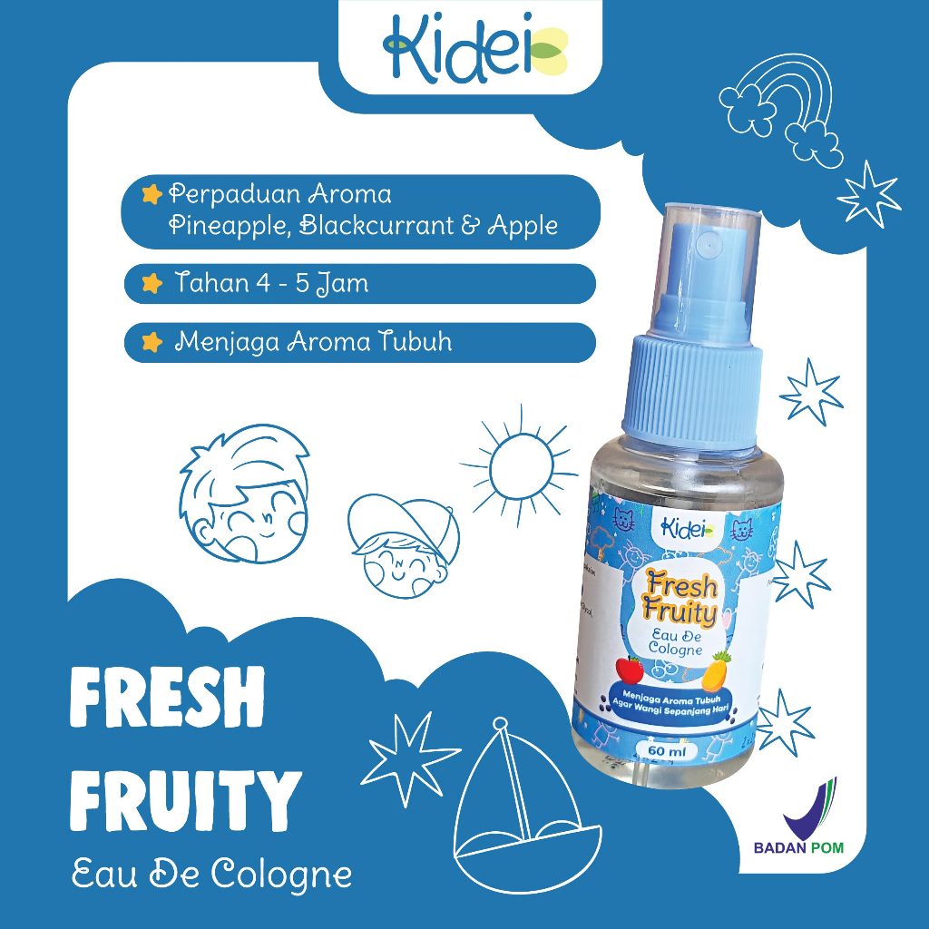 [BPOM] Kidei Fresh Fruit Cologne / Cologne Anak / Parfum Anak
