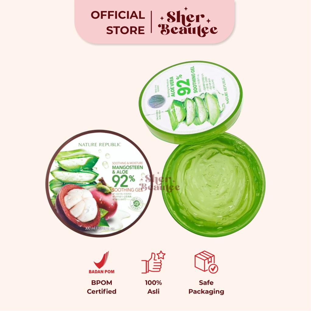 Nature Republic Aloe Vera 92%  | Mangosteen & Aloe 92% Soothing Gel 300ml