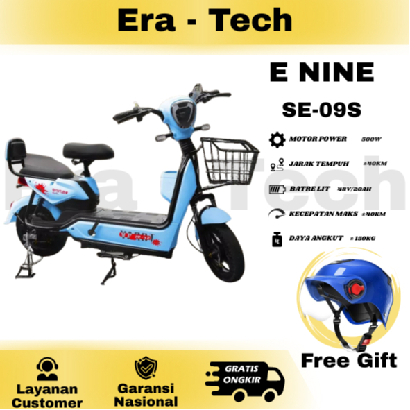 E NINE SELIS SEPEDA LISTRIK SE09S NEW DEWASA DAN ANAK