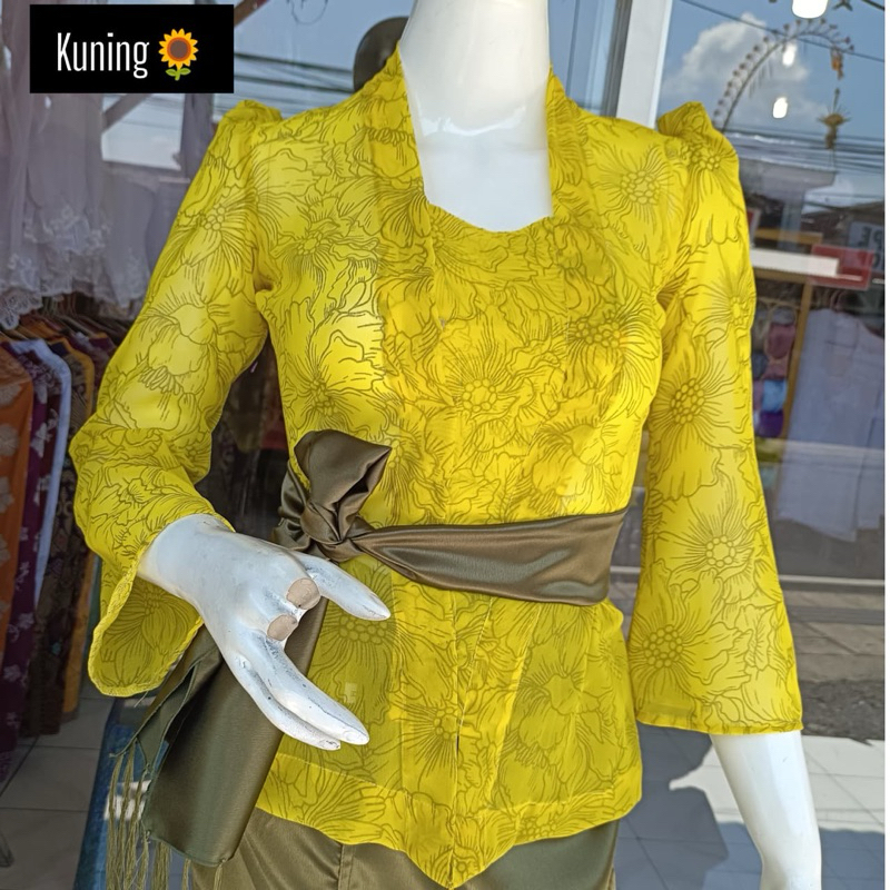 KEBAYA BALI LUKIS TINTA EMAS