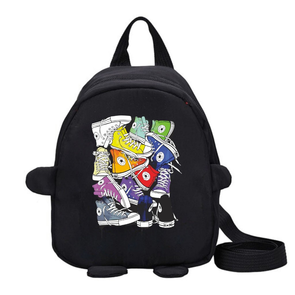 PVJ Tas minipack untuk sekolah Paud Usia Dini Laki Laki Dan Perempuan Motif Shoes All Star