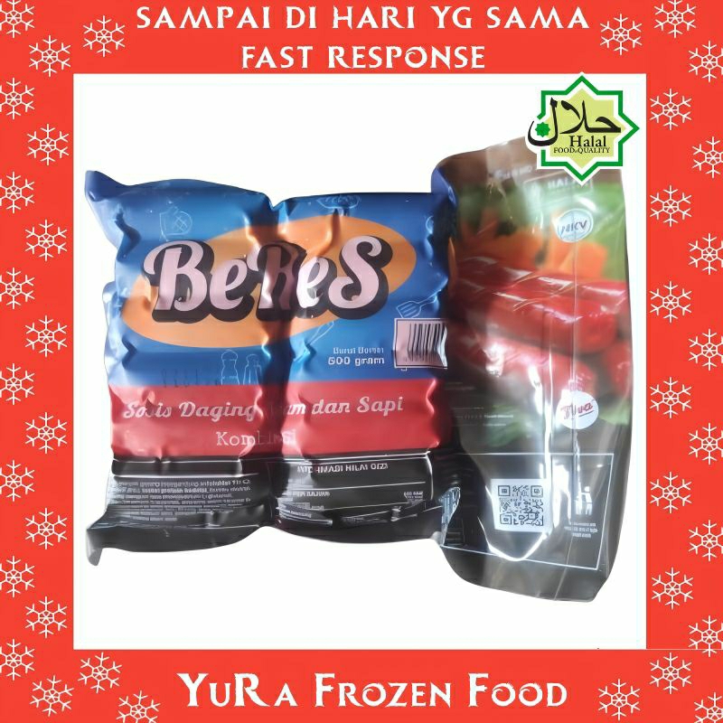 

BERES Sosis Daging Ayam Dan Sapi Merah 500gr Isi 24