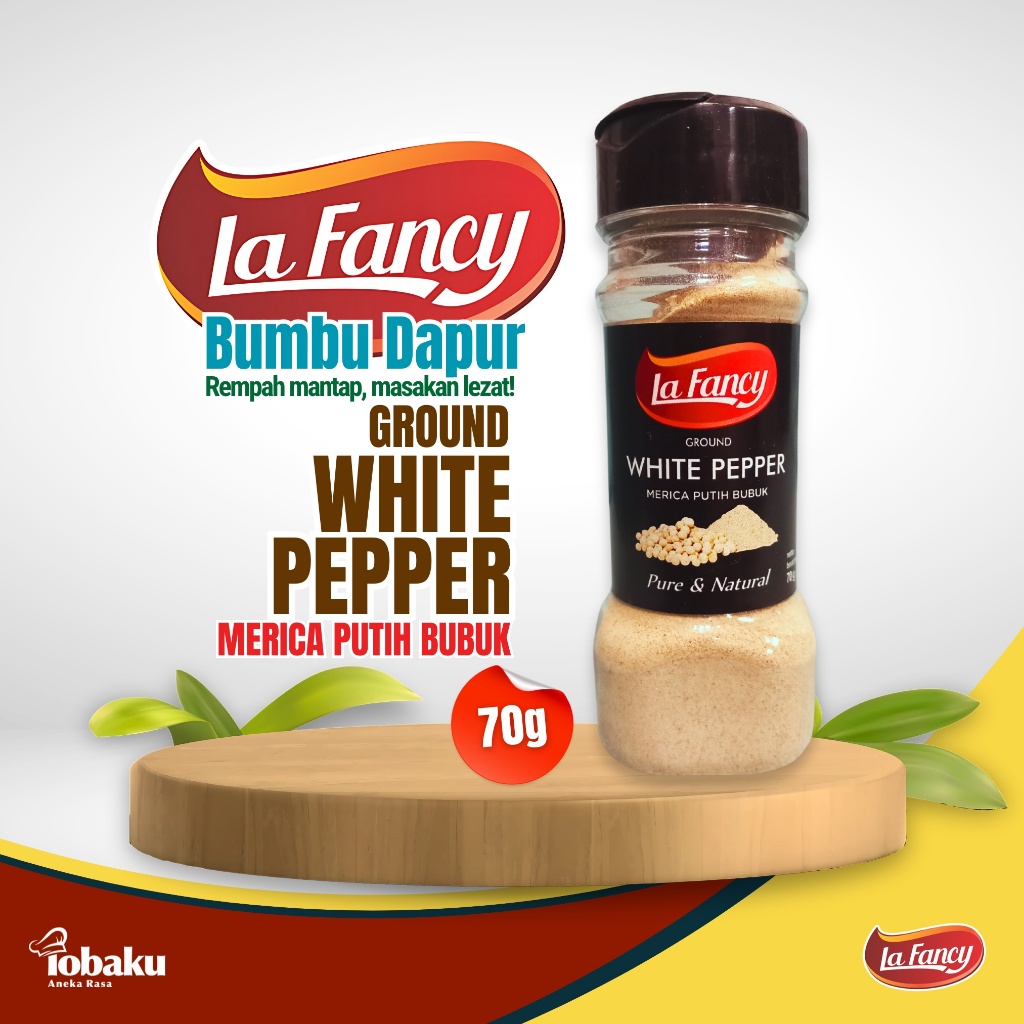 

LA FANCY Merica Putih Bubuk - Ground White Pepper - Bumbu Rempah Dapur 70g