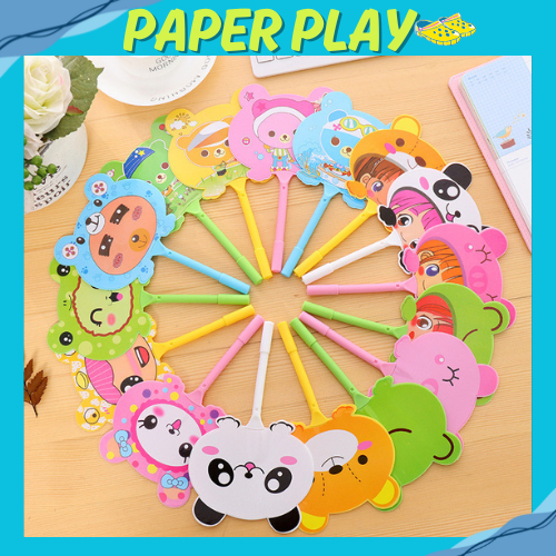 

PAPERPLAY Pena Kipas Lucu Animal dan Buah / Pulpen Kipas Karakter BTS Alat Tulis Sekolah Pulpen Anak Import U09