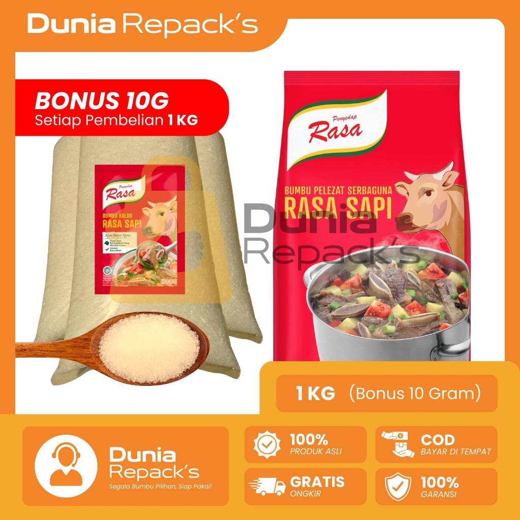 

Kaldu Sapi Penyedap Rasa Repack Kemasan 1KG Asli Original 100% Murni Tanpa Campuran