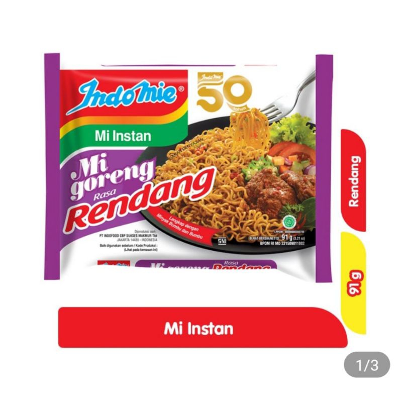 

Indomie Goreng Rasa Rendang Bundling isi 5