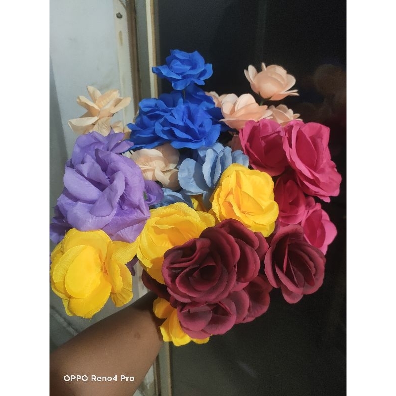 (6pc)rose dekor/rose cabang 7/rose cabang 5