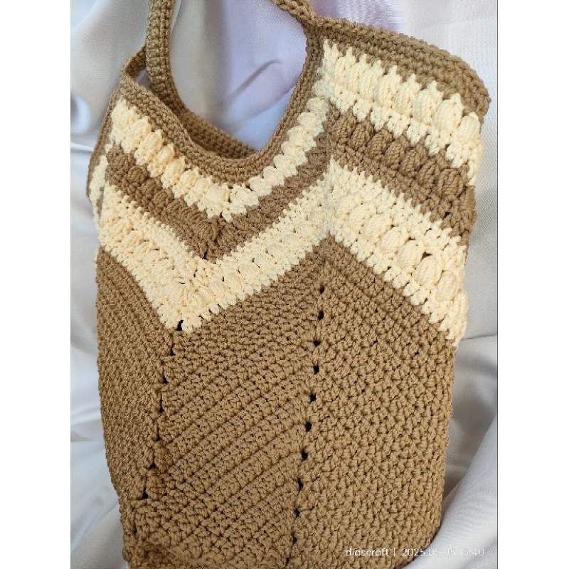 Tote bag solid granny square / Tote bag rajut