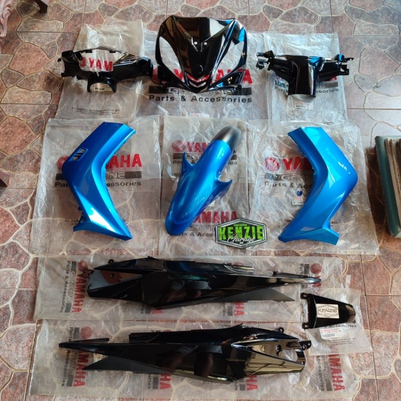 Body Fullset Yamaha Jupiter MX Old Lama Biru Metalik Hitam 2009 Original YGP