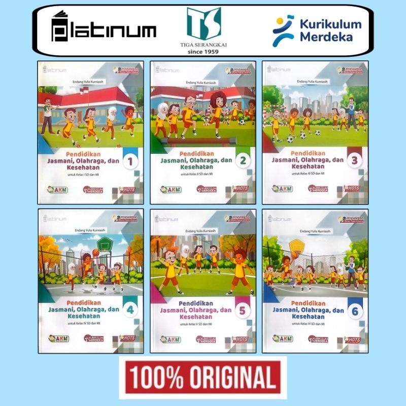 PLATINUM : PJOK ( Edisi Revisi & Edisi Lama ) untuk SD / MI Kelas 1 2 3 4 5 6 - Tiga Serangkai