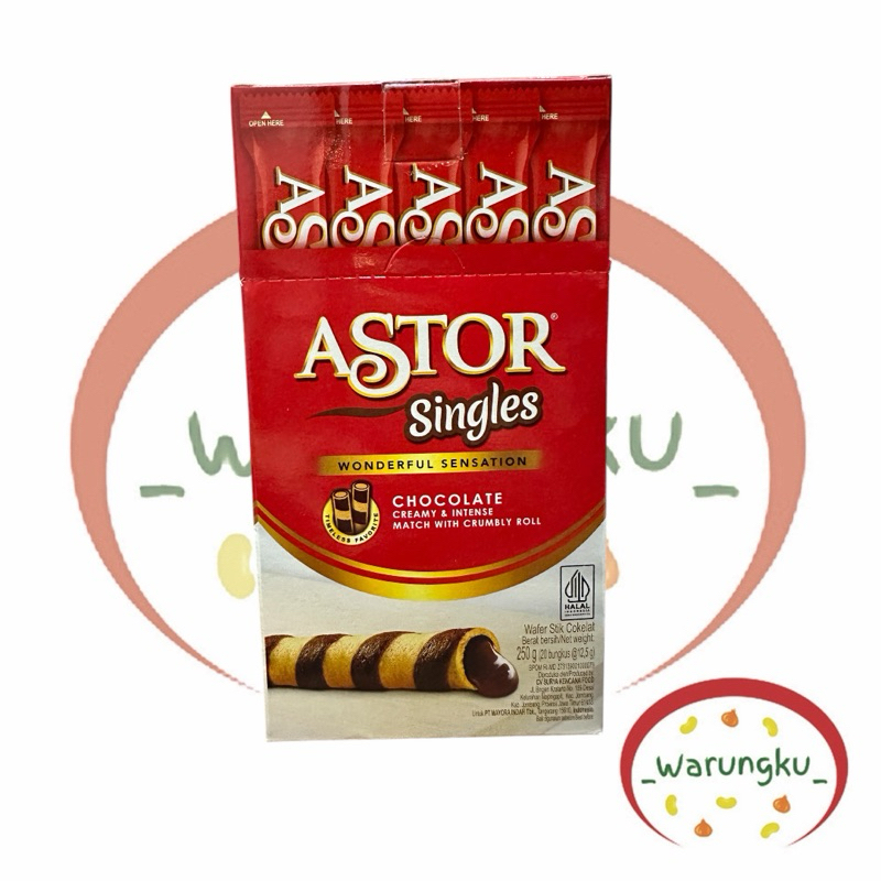 

[BOX] ASTOR Singles isi 20bks Chocolate Wafer Roll