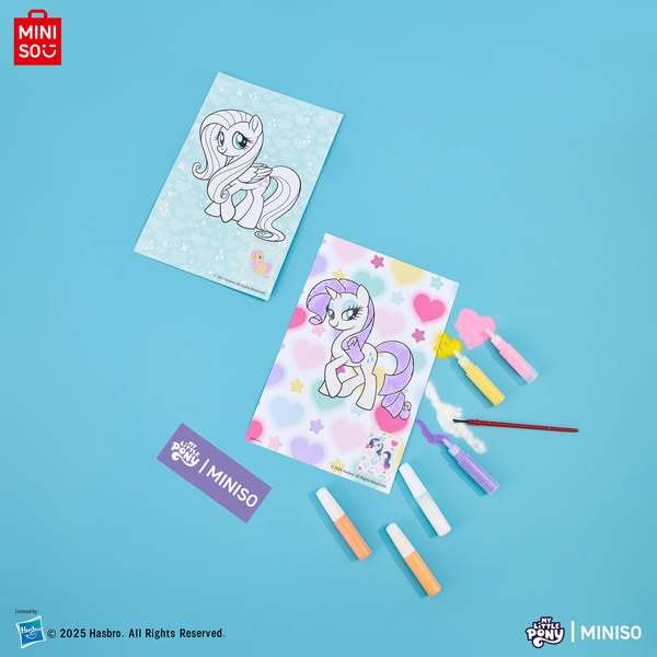 Miniso My Little Pony Sand Painting / mainan anak menggambar mewarnai