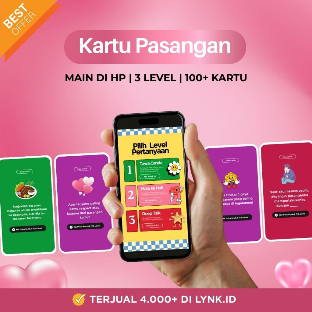 Kartu Obrolan Pasangan | Kartu Kata Kata | Kartu Deep Talk Seperti Truth or Dare