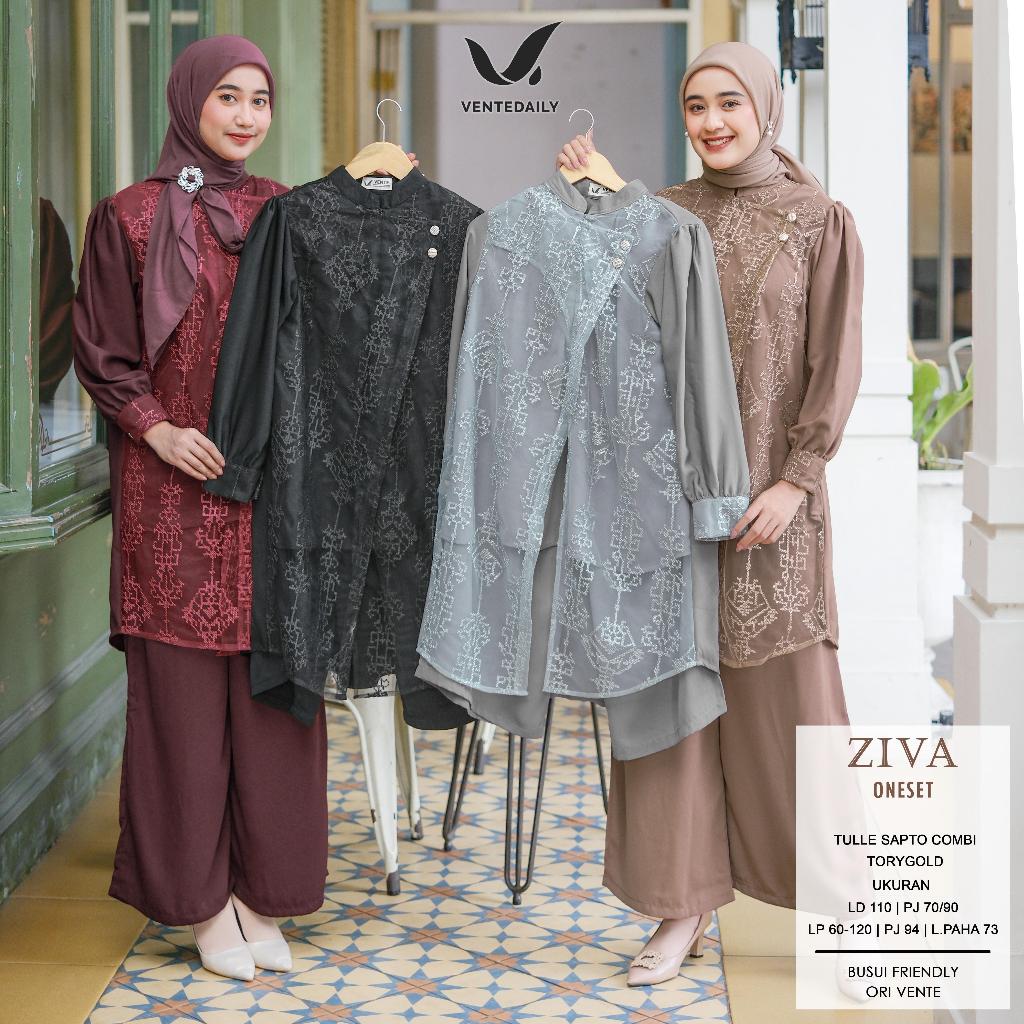 ZIVA ONESET SERIES BY VENTEDAILY BAJU SET WANITA BAJU DAN CELANA OUTFIT LEBARAN BAJU LEBARAN BAJU KO