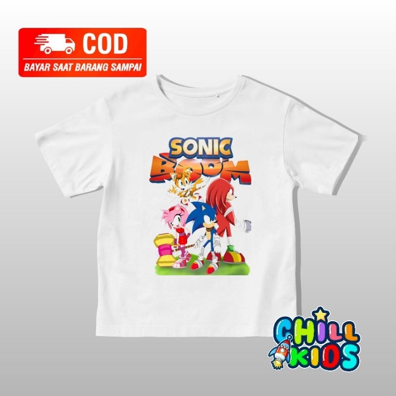 baju anak sonic / kaos anak sonic / topi bucket anak