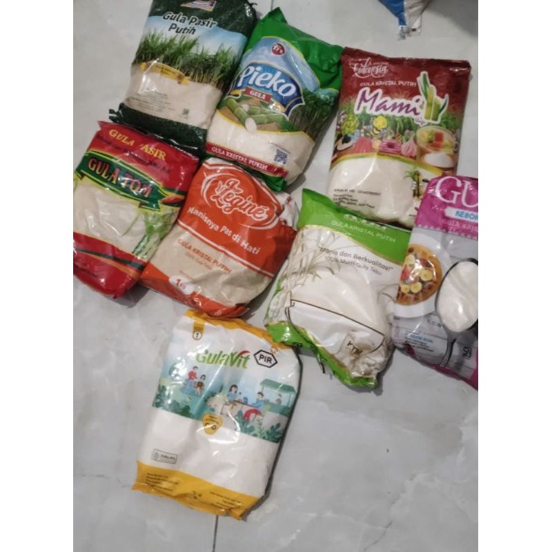 

gula 1kg kemasan merk random