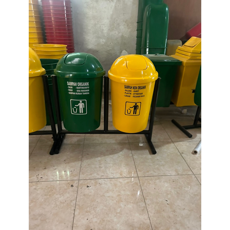 Tempat Sampah 2 Pilah Kapasitas 80 Litter, Tempat Sampah 2In1, Tempat Sampah Gantung