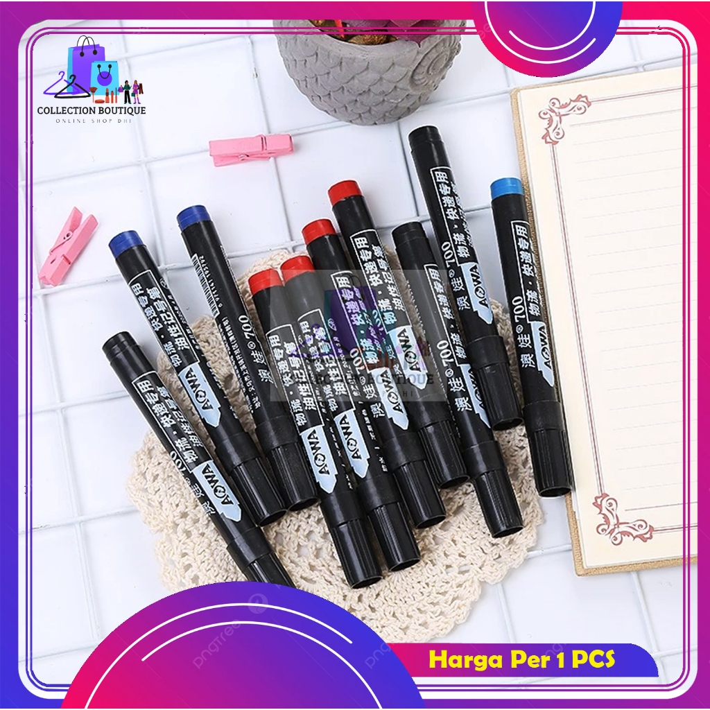 

Spidol Permanent Marker Permanen Tahan Air Alat Tulis Spidol Cepat Kering Tinta Minyak Hitam Biru Merah Tidak Pudar