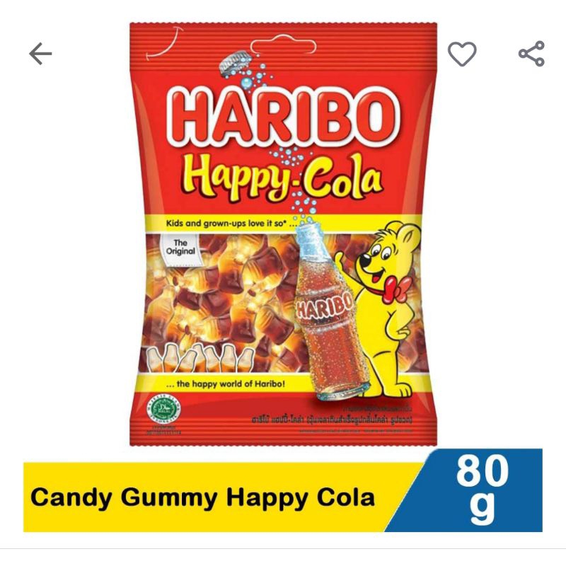 

Haribo Candy Gummy Happy Cola 80g