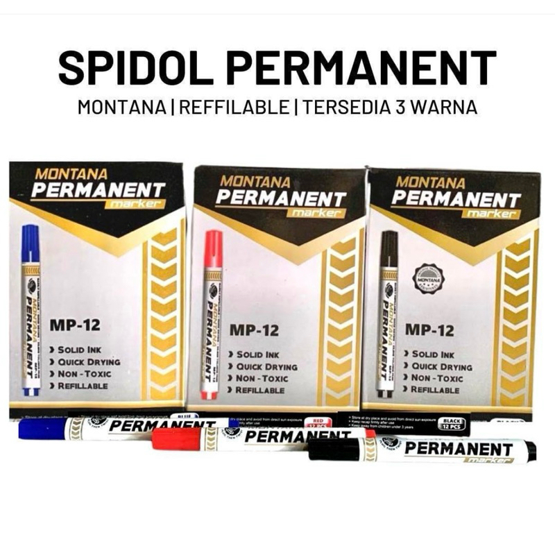 

SPIDOL MONTANA MP-12 PERMANENT PER BOX ISI 12PCS