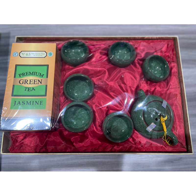 (BARU) PREMIUM TEH 63 GREEN TEA SET HAMPERS