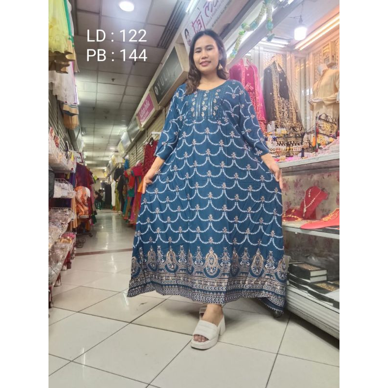 Termurah BIG SIZE JUMBO Gamis India Long Kurti Anarkali Baju Muslim Pakistan Katun Lebaran Ramadhan 