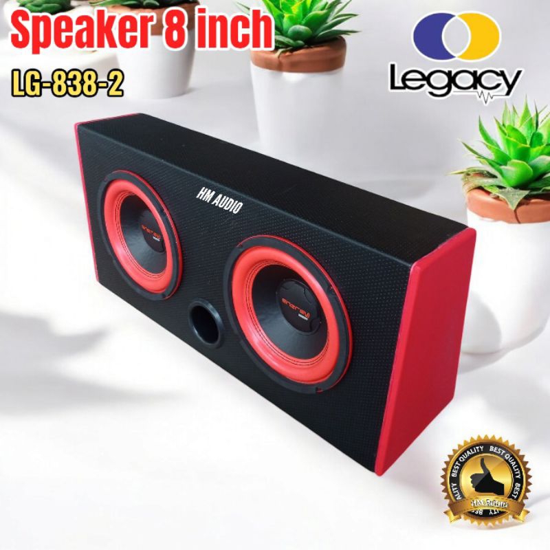 Subwoofer 8 inch Legacy Plus Box Double LG-838-2 Energy Subwoofer Mobil Legacy
