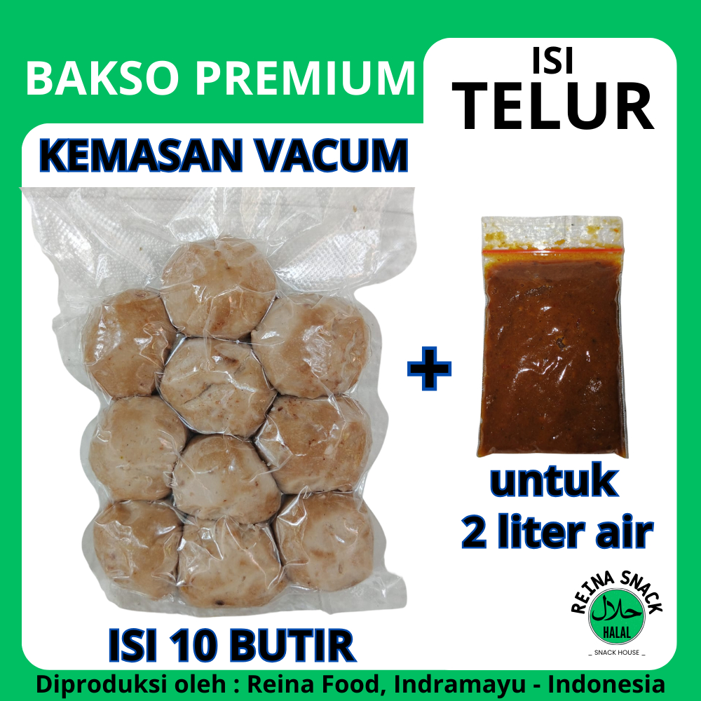 

BAKSO PREMIUM ISI TELUR PUYUH10 BIJI FREE BUMBU KUAH