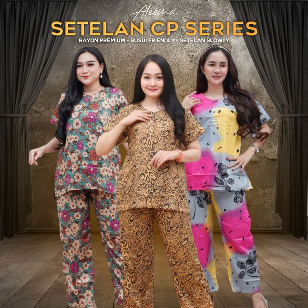 Piyama Pendek / Setelan CP / Setelan Kulot Murah Adem Busui Bumil / Setelan Kulot Jumbo / Baju Tidur