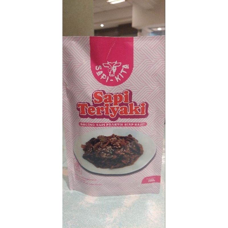 

Daging sapi rasa teriyaki , ukuran 200 gram , siap saji