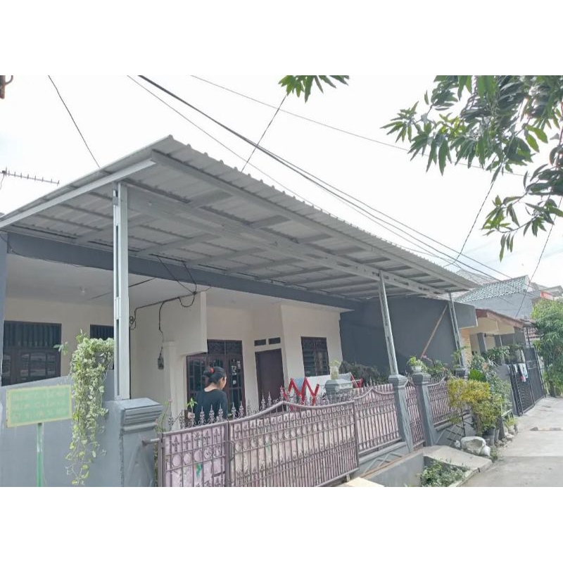 kanopi atap spandek dan alderon