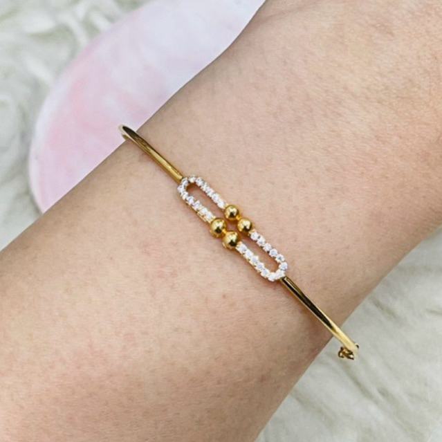 gelang bangle AD merica simple elegant emas asli kadar 700