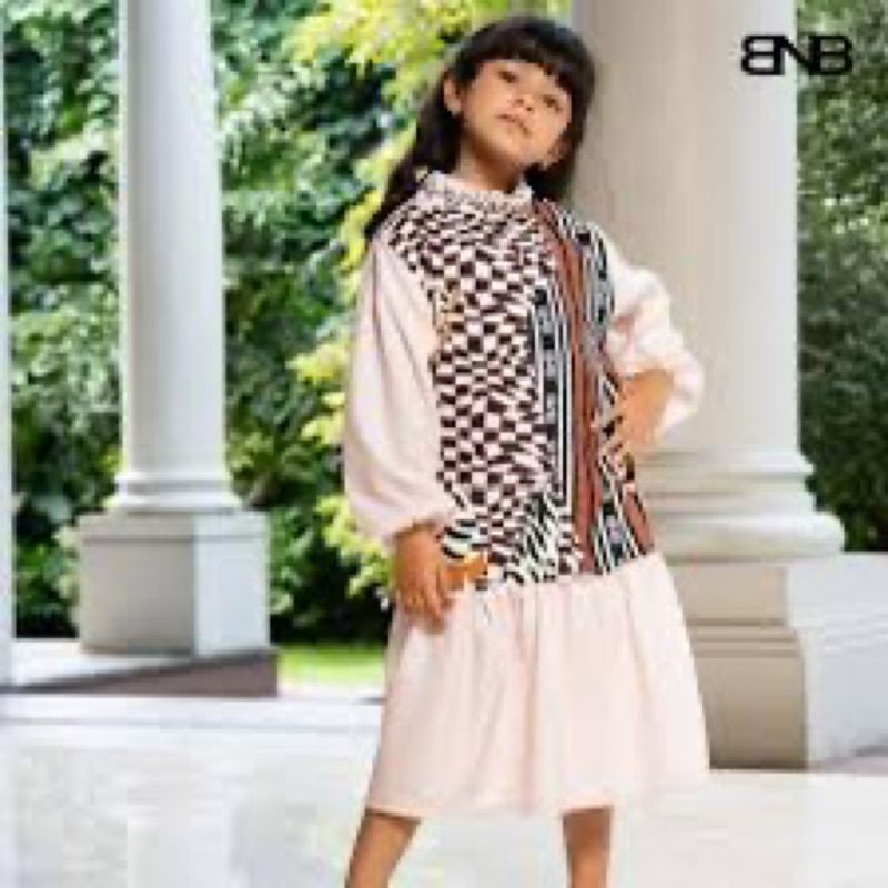 bnb raydheen dress anak cewe size L muat 9-10 tahun