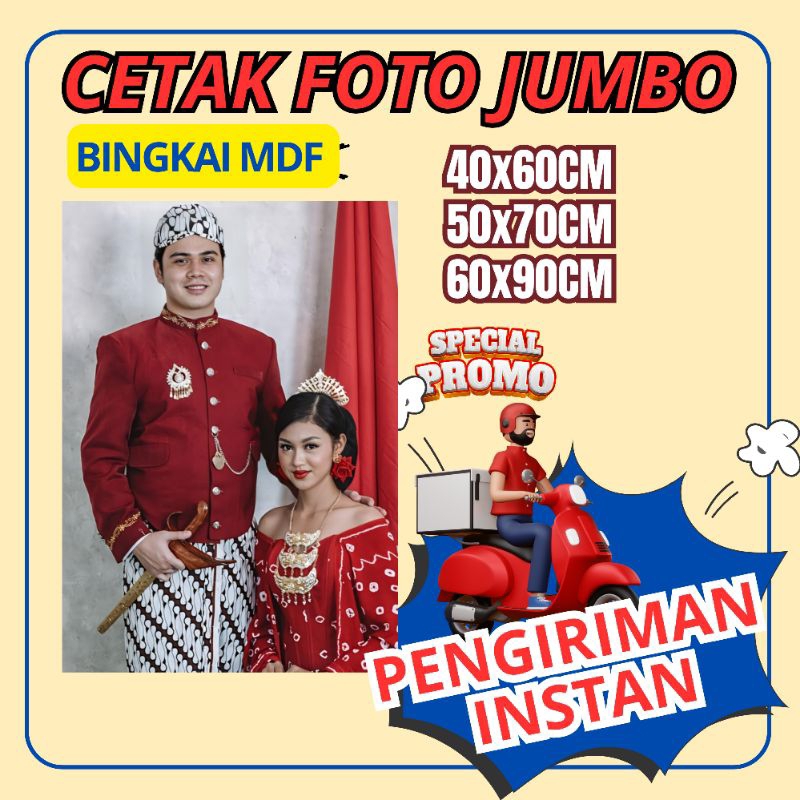 CETAK FOTO + BINGKAI FOTO BESAR JUMBO
