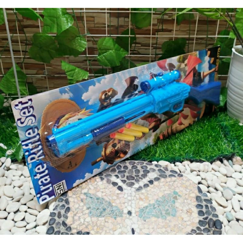 Mainan Set Pistol shotgun Polisi - Perlengkapan Tembakan Nerf Anak Peluru Busa