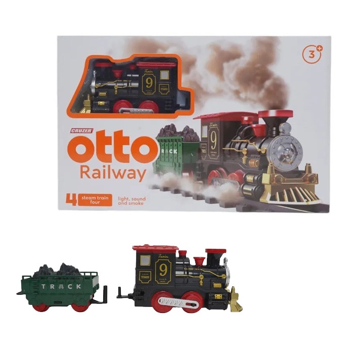 Cruzer Playset Otto Railway Classic Train With Smoke