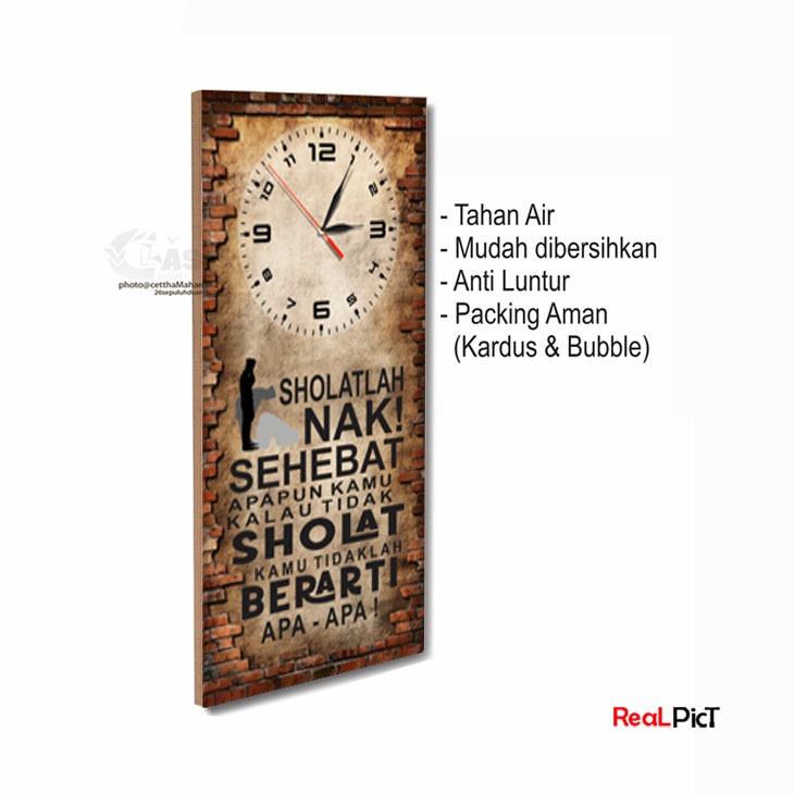 Dekor Rumah - Jam Dinding - Jam Dinding Motivasi Islami | Aksesoris Rumah Minimalis