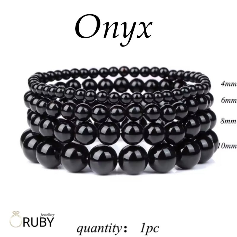 Gelang Batu Black Onyx Keren Untuk Pria & Wanita
