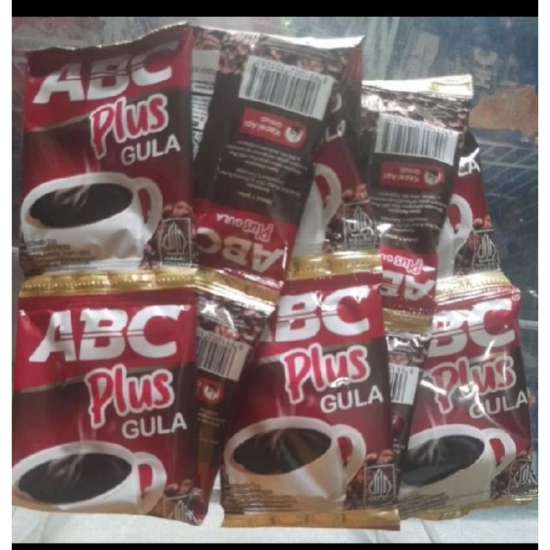 

kopi abc plus gula 1 renteng isi 10 pcs