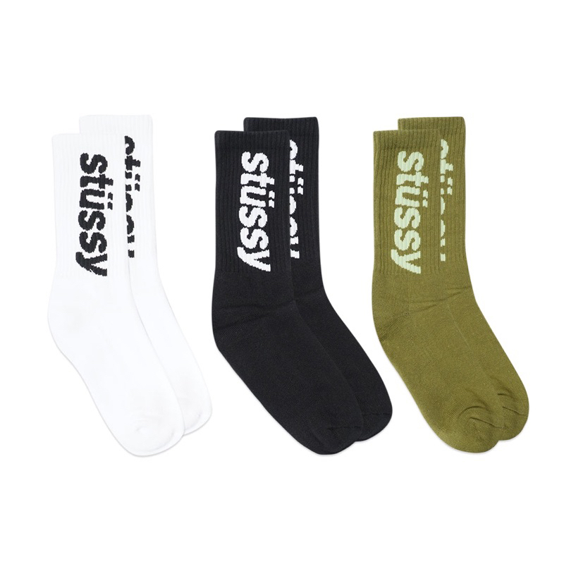 Kaos Kaki Stussy helvetica legit socks
