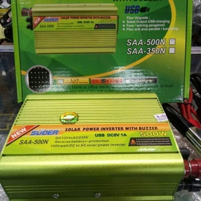 Power Inverter DC to AC 500 Watt Perubah DC 12V ke AC PLN 220V SUOER ORIGINAL TERBAIK