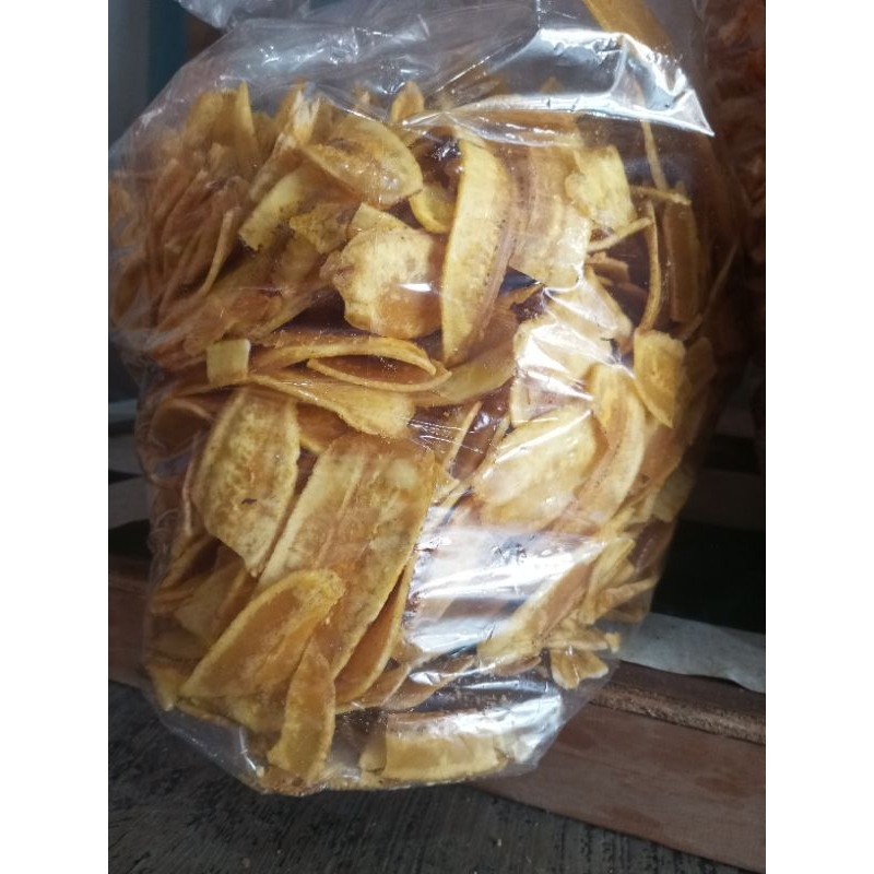 

Kripik Pisang Gurih rasa tetap bikin Nagih berat 200 gram