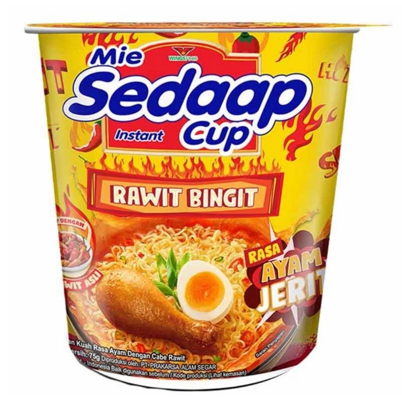 

Sedaap Mie Instan Cup Ayam Jerit isi 75 gram