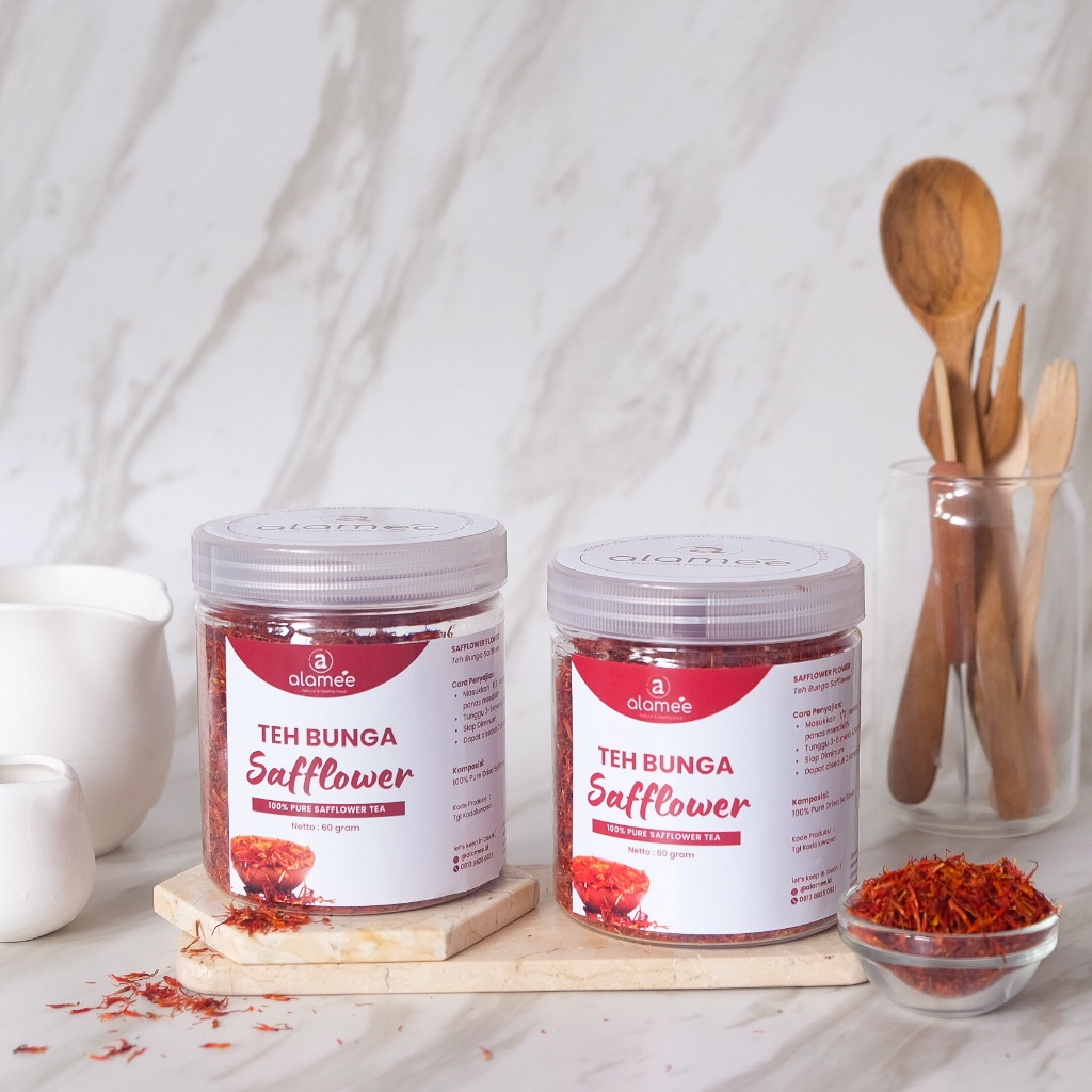

ALAMEE Safflower Tea Teh Bunga Organik Saff Flower Herbal Alami Organik Kering 60gr