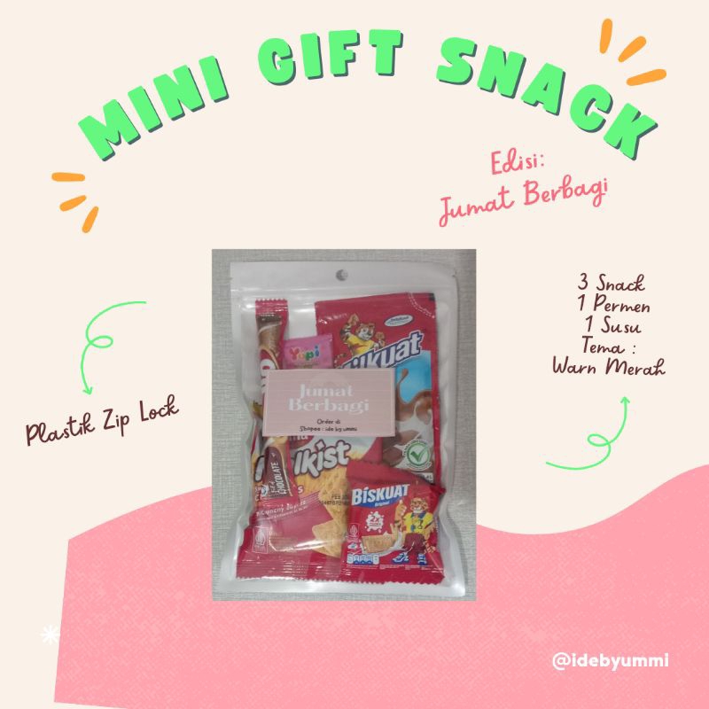 

MINI GIFT SNACK - EDISI JUMAT BERBAGI - TEMA WARNA MERAH + SUSU