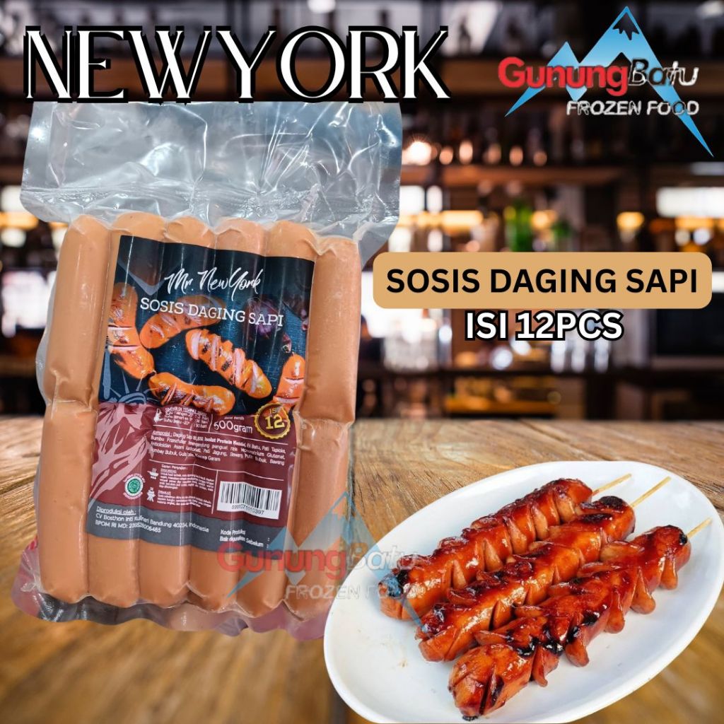 

NEW YORK SOSIS BAKAR DAGING SAPI ISI 12PCS 500GR
