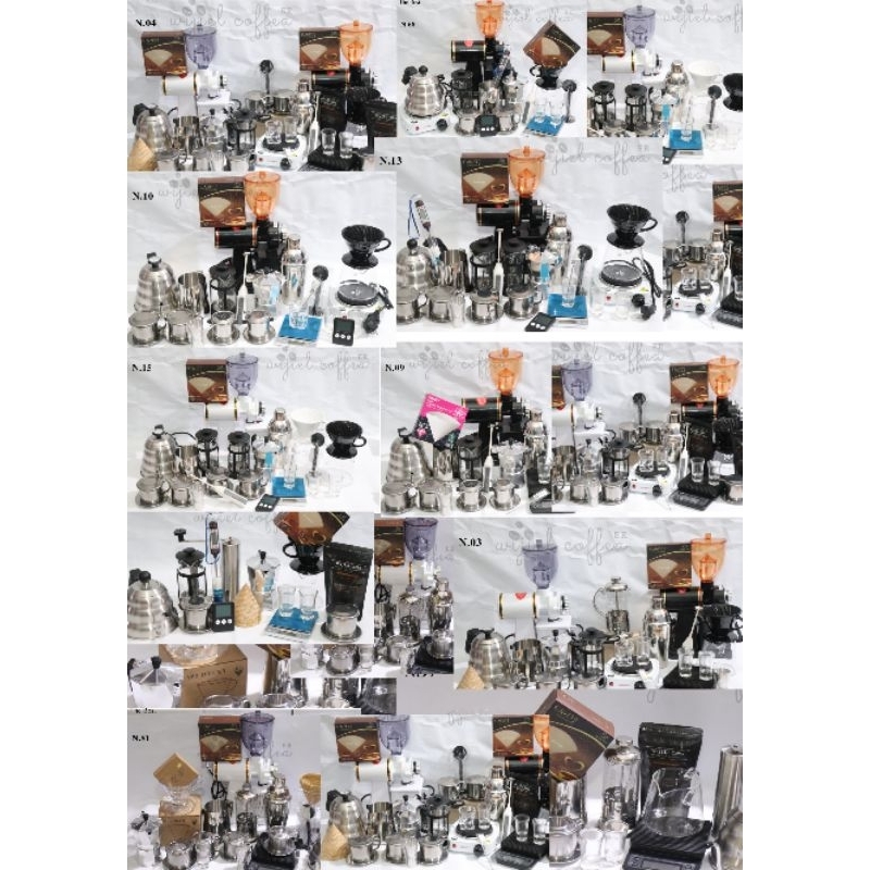 ALAT KOPI MANUAL BREW - PAKET USAHA KEDAI KOPI - SET MESIN GILING KOPI ELEKTRIK - SET PAKET ALAT