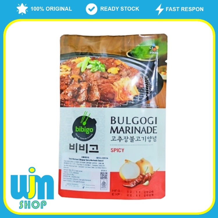 

Bibigo Bulgogi Marinade Spicy 80gr — Bumbu Marinasi Daging Korea Pedas Halal Praktis
