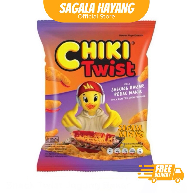 

( SAGALA HAYANG ) Chiki Twist Rasa Jagung Bakar Pedas Manis -20gram