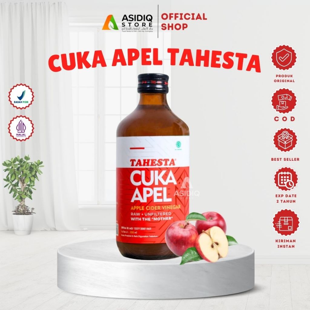 

Cuka Apel Tahesta Apple Cider Vinegar Original 320ml - Cuka Apel Cider Vinegar Mother Diet Detoks